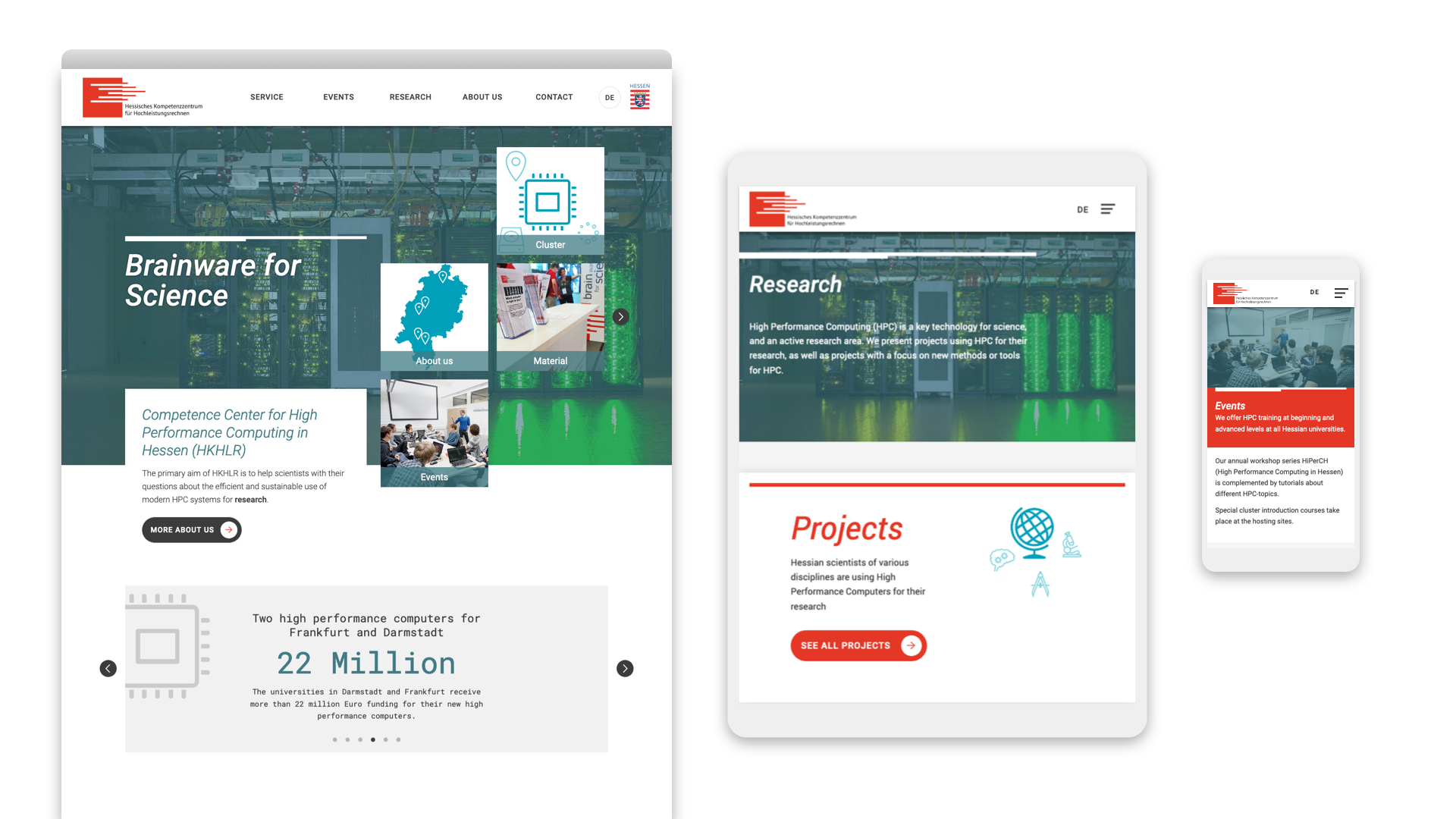 Website und Projekt-Datenbank für das HKHLR