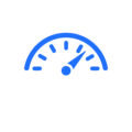 Blue speedometer display