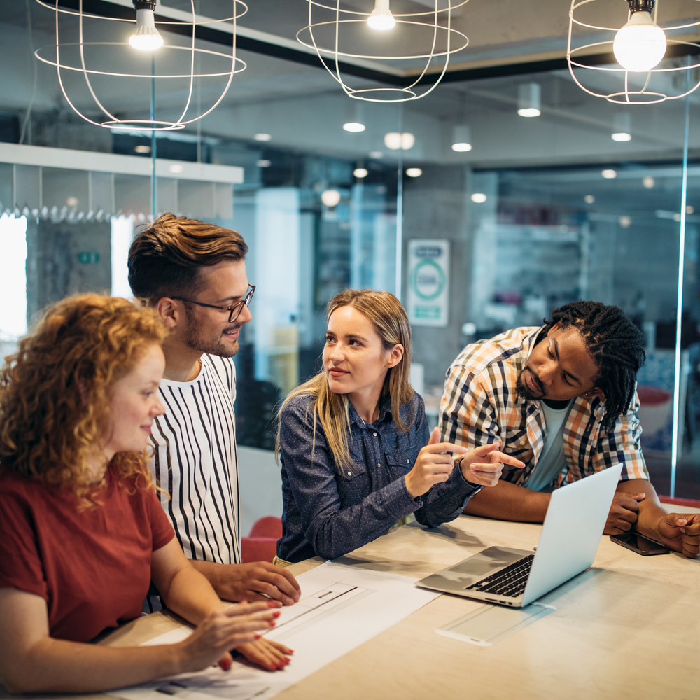 Project meeting at the bar table