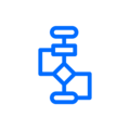 Blue flowchart